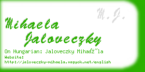 mihaela jaloveczky business card